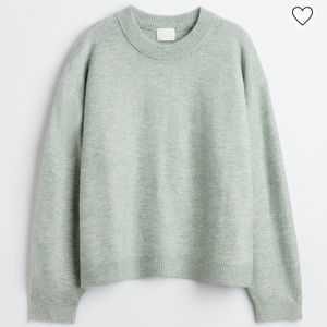 H&M Beaded Sweater Light Green